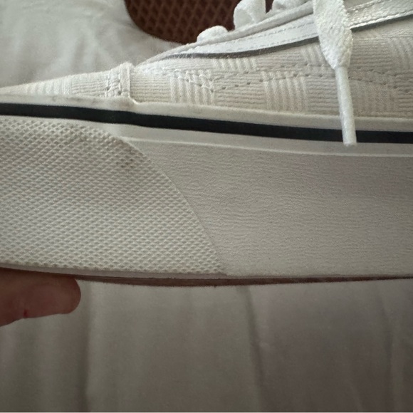 Vans Women Deluxe Ortholite Checkered Cream white  Skateboard Shoes Sneakers 9.5 - Picture 5 of 8